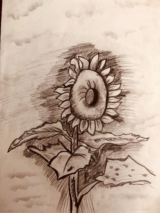 SUNFLOWER, painting by Aditi Ostwal
