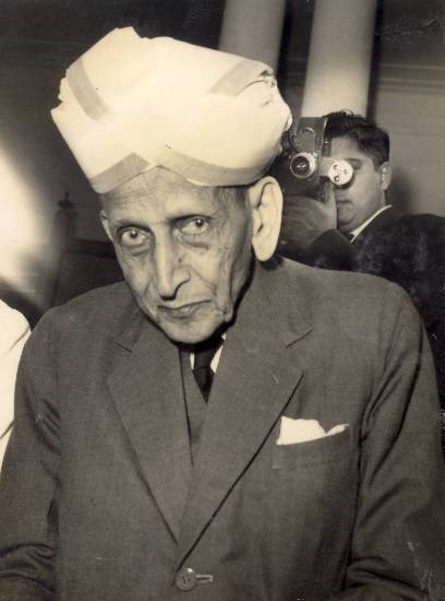 Eminent engineer and Bharat Ratna recipient, M Visvesvaraya at age 96, photograph by Prem Vaidya