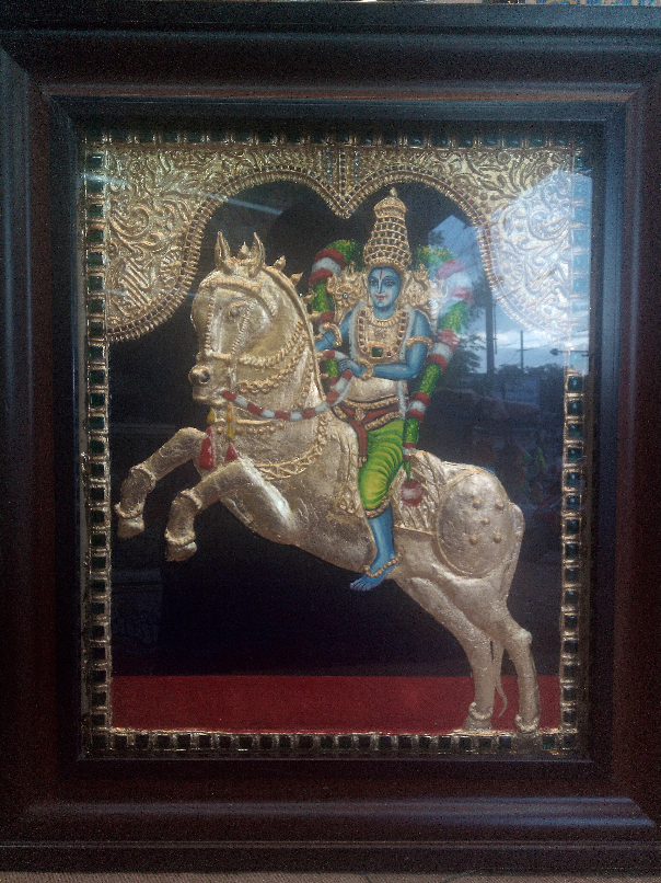 Painting  by S Karthika - Kallazhagar Tanjore