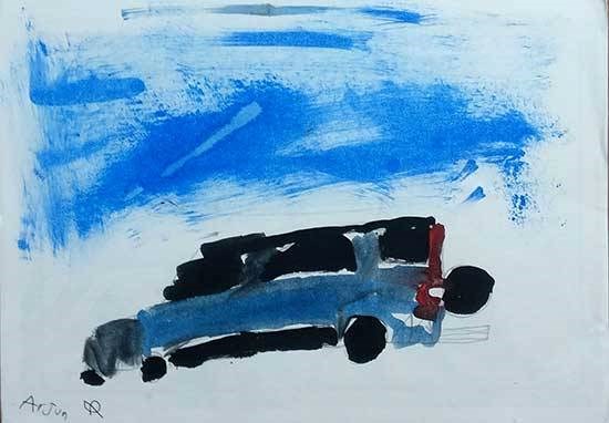 My dream car, painting by Arjun Singh khati