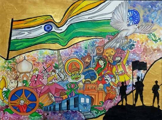 The National Anthem, painting by Vrinda Garg