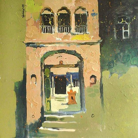 Landscape I, painting by Anwar Husain