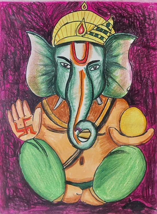 God Ganesha, painting by Shreya Singh