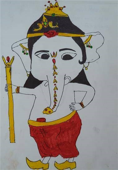 Lord Ganesh, painting by Pranali Bhassath