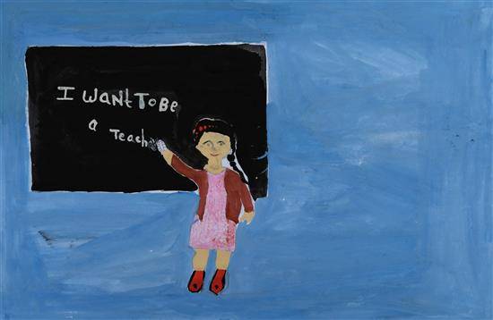 Painting  by Ashwini Bhushan - I want to be Teacher