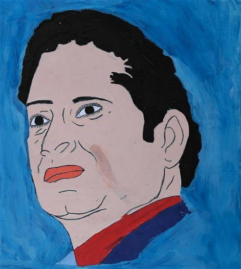 Sachin Tendulkar, painting by Manisha Mawaskar