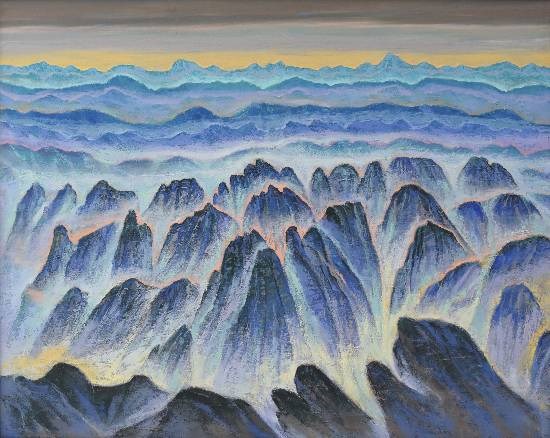 Himalaya collection - 10, painting by Kishor Randiwe
