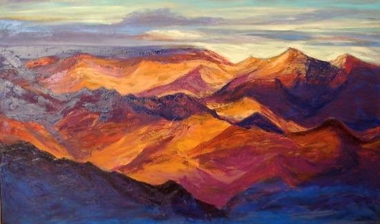 Himalaya - 2, painting by Kishor Randiwe