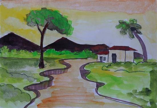 Pleasant morning, painting by Swati Zole