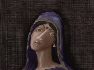 Lady, painting by Gagandeep Kaur