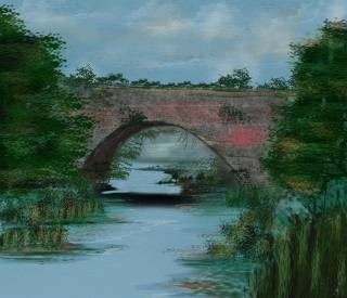 Old Bridge, painting by Gagandeep Kaur