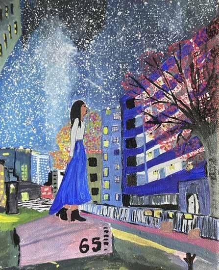 The city of Dreams, painting by Sinthiya R