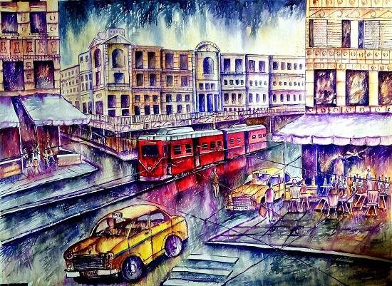 City Scape - VI, painting by Ivan Gomes