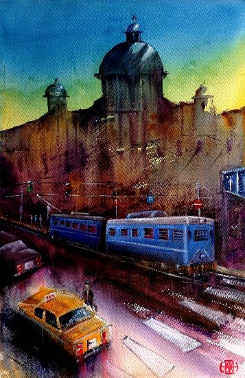 City Scape - XIII, painting by Ivan Gomes