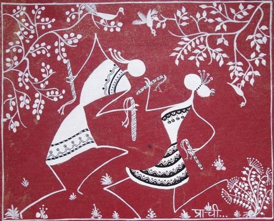 Dancing Pair II, painting by Prachi Gorwadkar