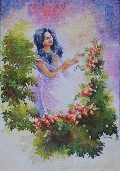 Dance with the Wind, painting by Sanika Dhanorkar