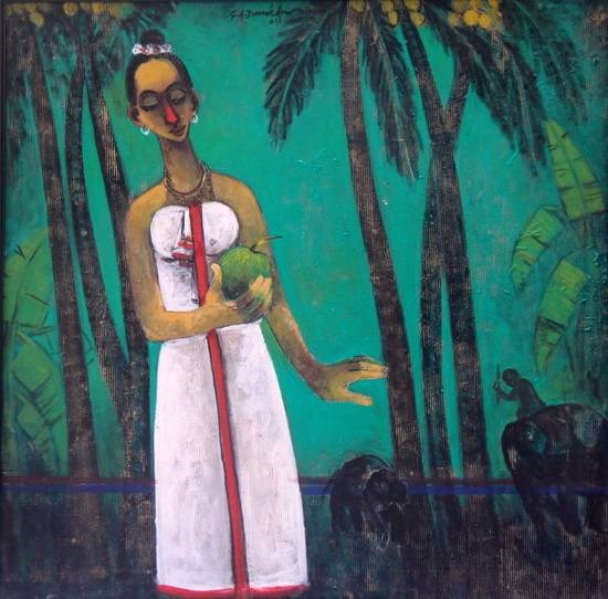Kerala, painting by G A Dandekar