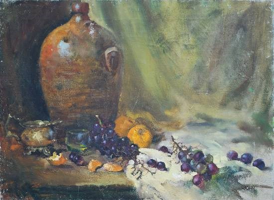 The Scattered Grapes, painting by John Fernandes