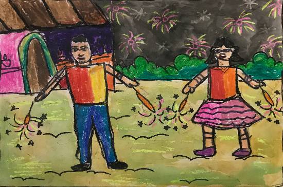 Painting  by Utkkarsh Darshan Mehta - Diwali