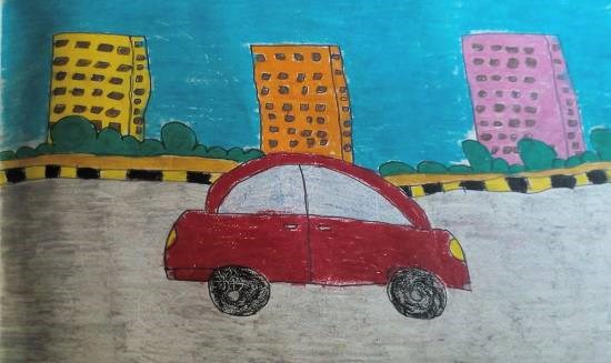 Road, painting by Kanishka Kiran Tambe