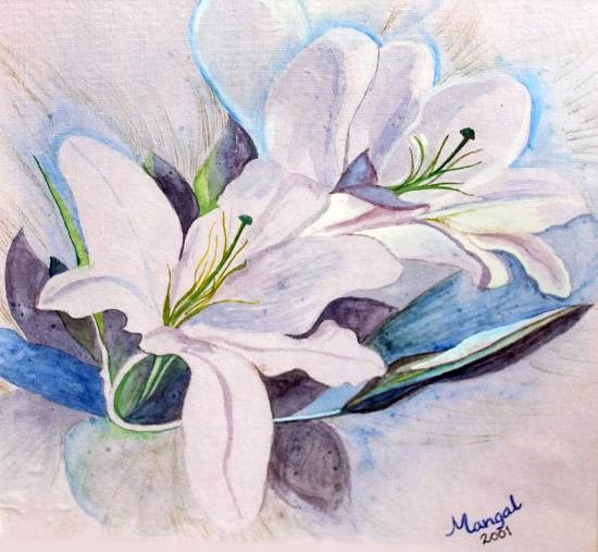 Flowers - 1, Estonia, painting by Mangal Gogte