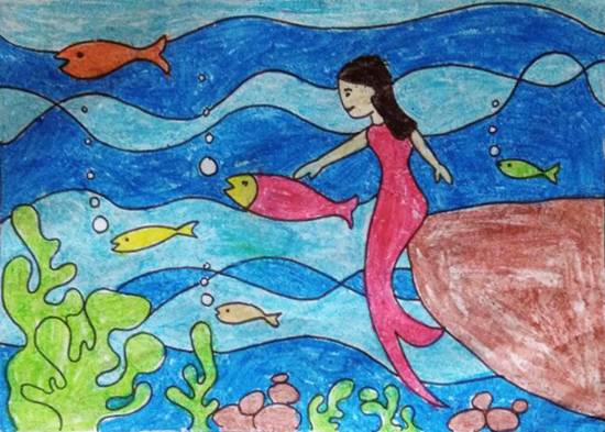 Painting  by Chinmayee Anand Naravane - Under the sea