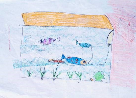 Fish tank, painting by Chinmayee Anand Naravane
