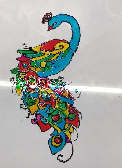 Peacock, painting by Shambhawi Vermaa