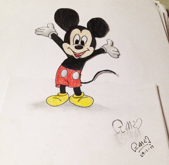 Painting  by Chinmayee Amol Sane - 3D Mickey