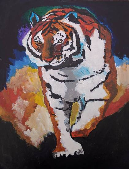 Painting  by Sahil Anand Kanojiya - Tiger