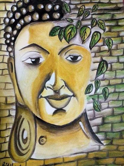 Painting  by Siddhanth Mukul Saha - Buddha