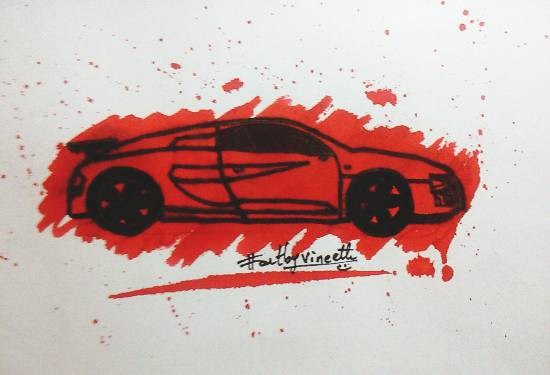 Audi car, painting by Vineet kovuru