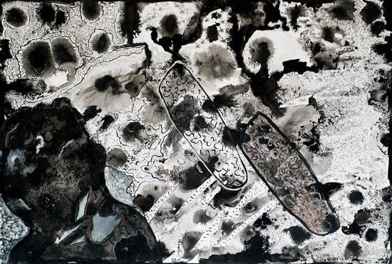 Monochrome, painting by Shubhra Chaturvedi