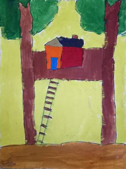 Painting  by Aarav Kanekar - Tree house