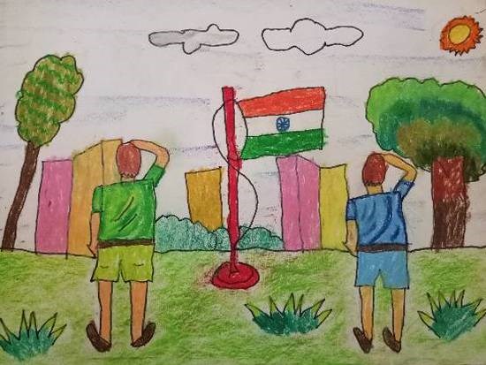 Republic day, painting by Aarav Kanekar