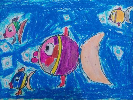 Painting  by Anay Advait Joshi - Fishes