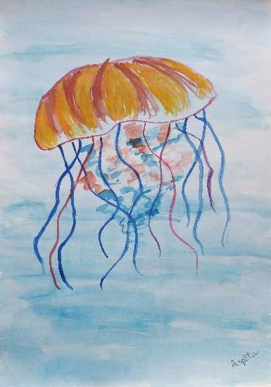 Jellyfish, painting by Arpita Bhat