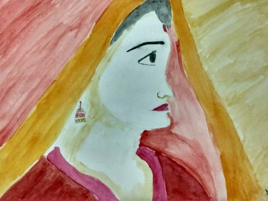Indian Lady, painting by Arpita Bhat