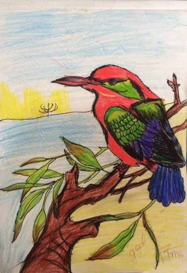 Bird, painting by Arnav Alok