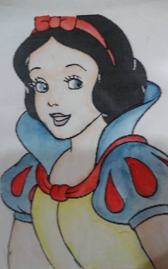 Painting  by Jeeban Purohit - Snow White