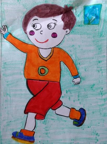 Boy, painting by Ishita Mayur Patil