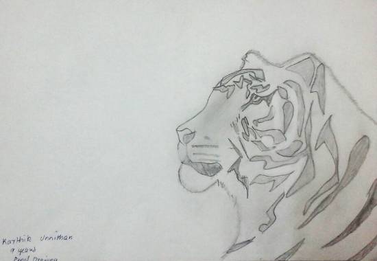 Painting  by Karthik H Unnithan - Tiger