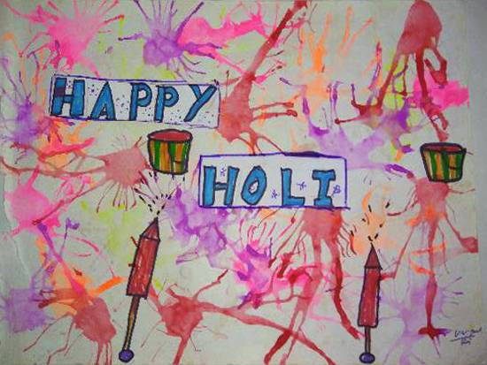 Painting  by Manya Manish Mehta - Happy Holi