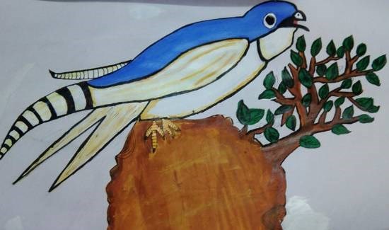 Bird, painting by Ravi Kumar