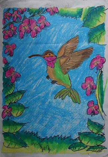 Painting  by Ruhani Sarit Haria - Humming bird