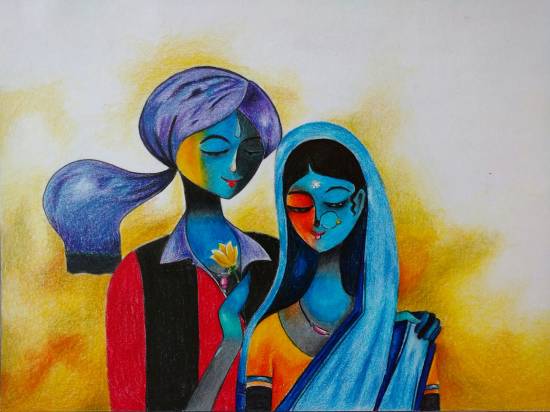 Painting  by Vaishnavee Kailas Puntambekar - Couple