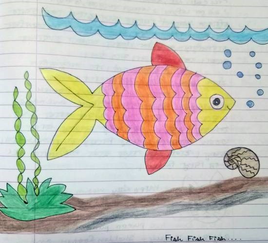 Fish, painting by Tithi Mukhopadhyay