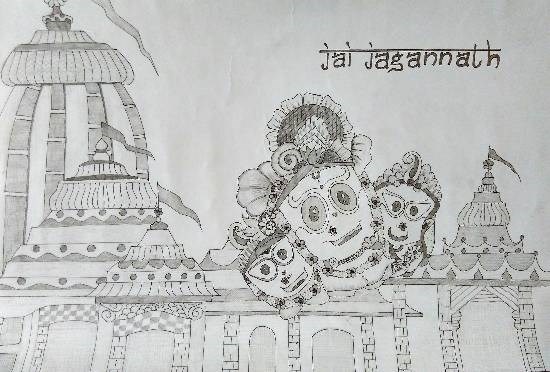 Jai Jagannath, painting by Vattam Rajesh