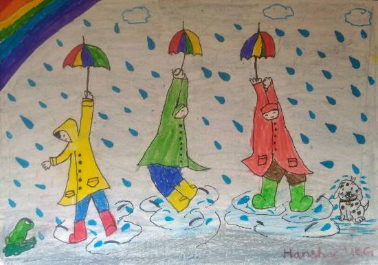 Painting  by Hanshal Banawar - Rainy season