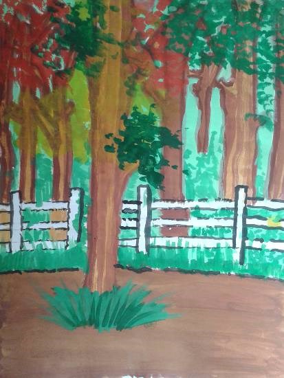 Trees, painting by Aayushi Shirodkar